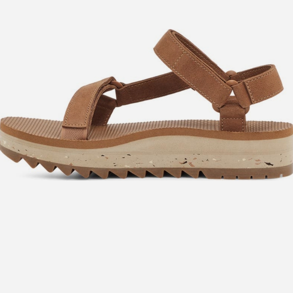 Teva Brown Tan Platform Sport Sandals - Picture 11 of 13